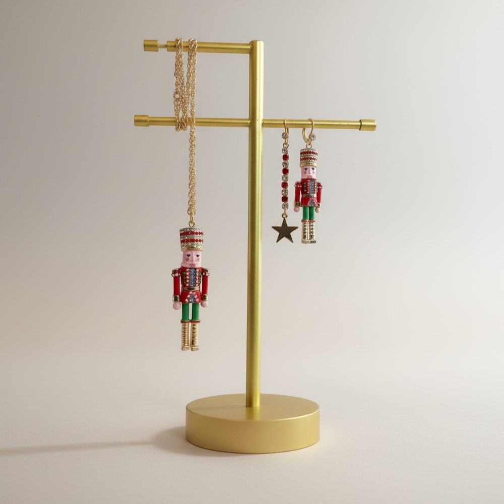 Betsey Johnson Nutcracker Necklace and Earring Set NWT